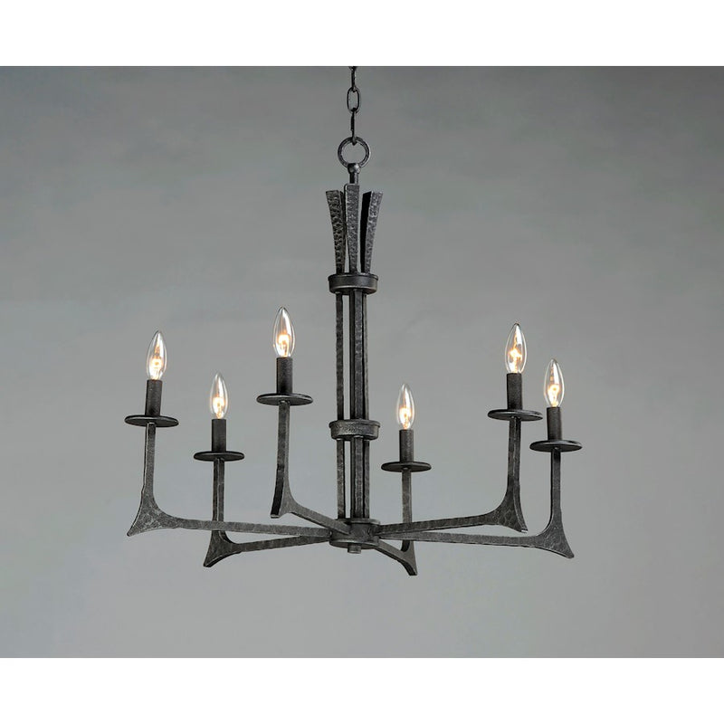 Maxim Lighting Anvil 6-Light Chandelier, Natural Iron