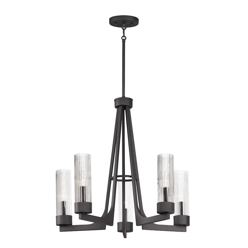 Maxim Lighting Delos 5 Light Chandelier, Anthracite