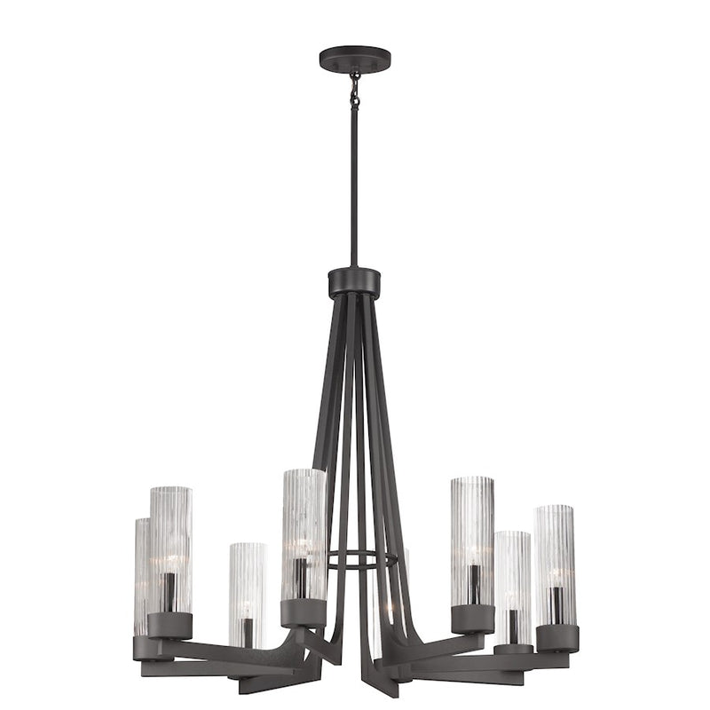Maxim Lighting Delos 8 Light Chandelier, Anthracite