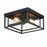 Maxim Lighting Cabana 2 Light Flush Mount, Black/Seedy