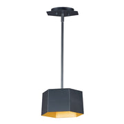 Maxim Lighting 8" Honeycomb 1-Light LED Pendant, Black/Gold