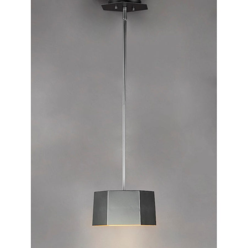 Maxim Lighting 8" Honeycomb 1-Light LED Pendant, Black/Gold