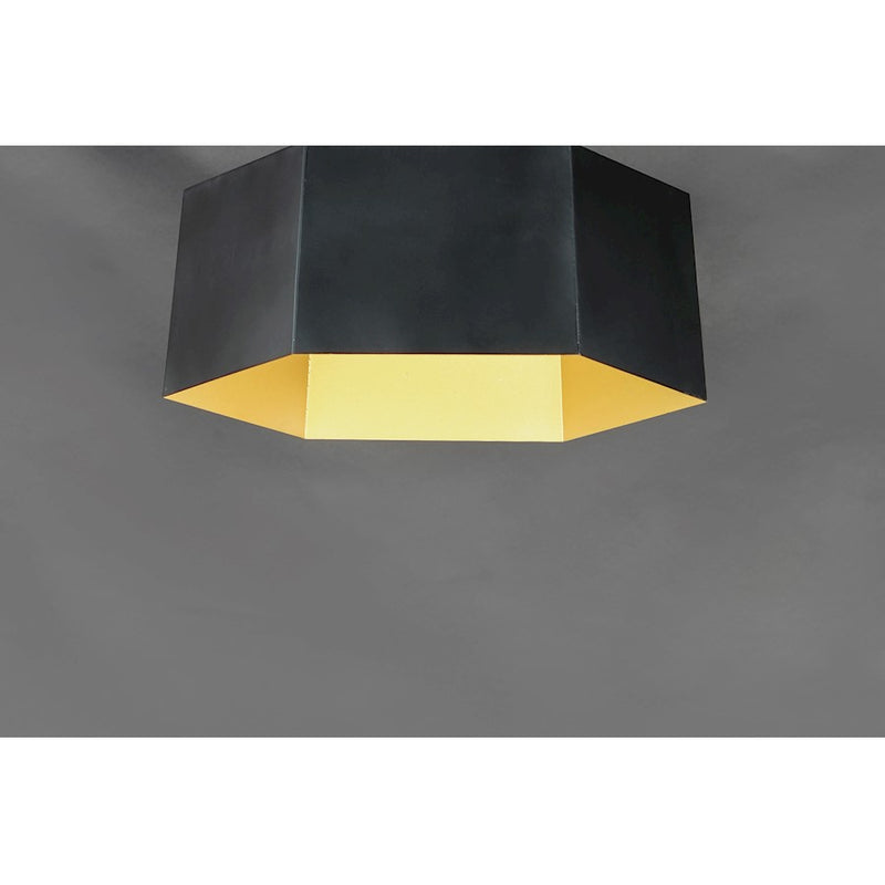 Maxim Lighting 8" Honeycomb 1-Light LED Pendant, Black/Gold