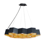 Maxim Lighting Honeycomb 10-Light LED Chandelier, Black/Gold