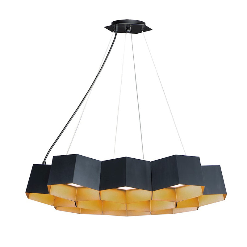 Maxim Lighting Honeycomb 10-Light LED Chandelier, Black/Gold