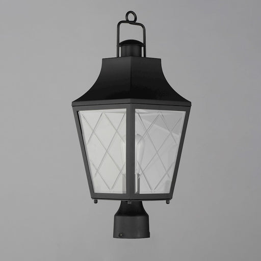 Maxim Lighting Storybook 1 Light Outdoor Post, Black/Clear