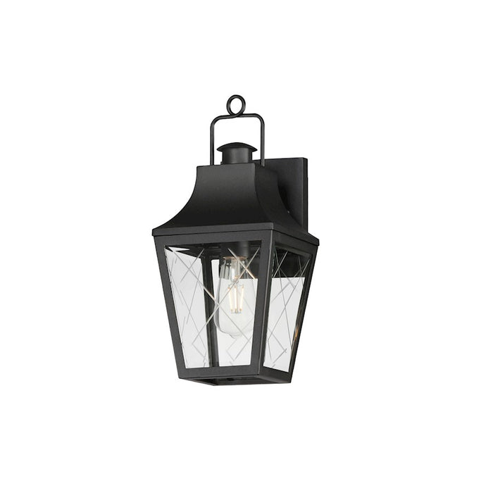 Maxim Lighting Storybook 1Lt Outdoor Small Wall Sconce, Black/Clear - 30361CLBK