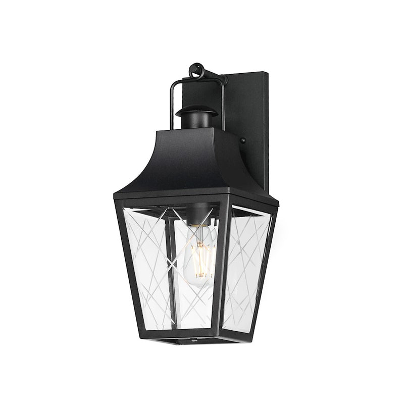 Maxim Lighting Storybook 1 Light Outdoor Wall Sconce, Black/Clear