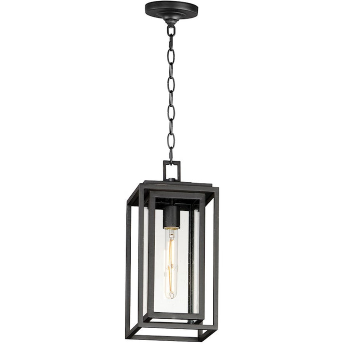 Maxim Lighting Cabana 1 Light Outdoor Hanging Pendant, Black/Seedy