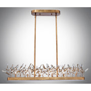 Maxim Lighting Crystal Garden 6-Light Linear Chandelier, Gold Leaf
