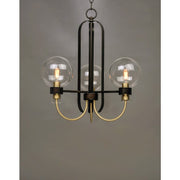 Maxim Lighting Bauhaus-Mini Chandelier, Bronze/Satin Brass