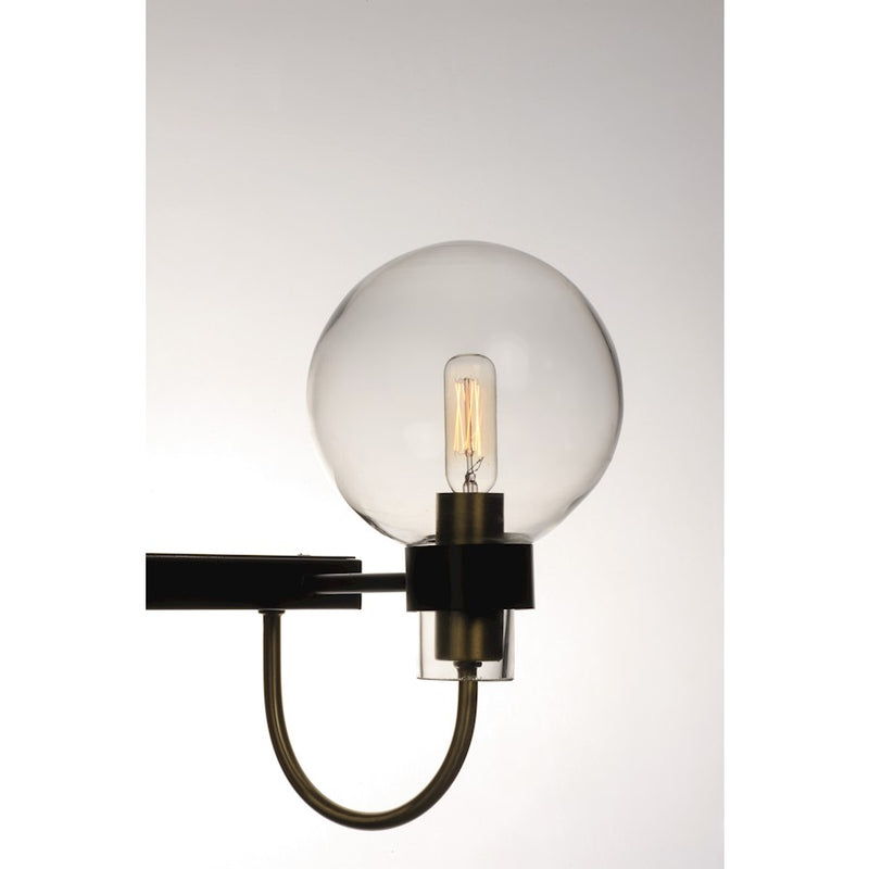 Maxim Lighting Bauhaus-Mini Chandelier, Bronze/Satin Brass