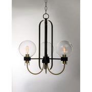 Maxim Lighting Bauhaus-Mini Chandelier, Bronze/Satin Brass