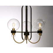 Maxim Lighting Bauhaus-Mini Chandelier, Bronze/Satin Brass
