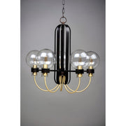 Maxim Lighting Bauhaus-Single-Tier Chandelier, Bronze/Satin Brass