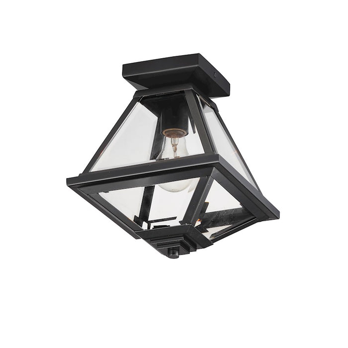 Maxim Lighting Prism 1 Light 9" Flush Mount, Black/Clear