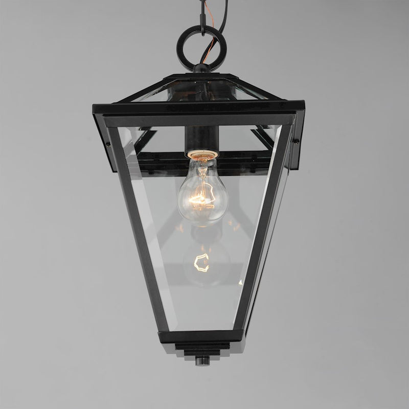Maxim Lighting Prism 1 Light 16" Outdoor Pendant, Black/Clear