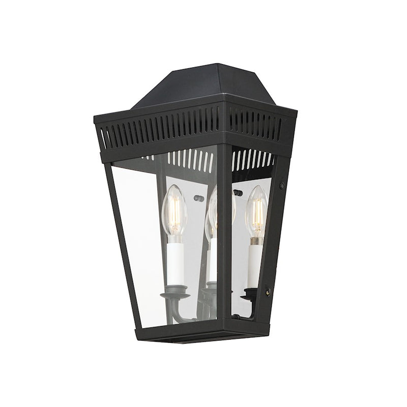 Maxim Lighting Oxford 2 Light 14" Outdoor Wall Sconce, Black/Clear