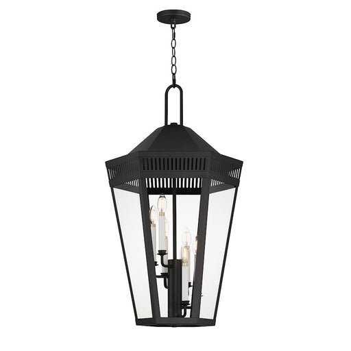 Maxim Lighting Oxford Outdoor 6 Light Pendant, Black/Clear - 30598CLBK