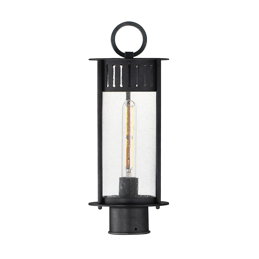 Maxim Lighting Windsor 1 Light Outdoor Post, Black Patina/Seedy - 30630CDBKP