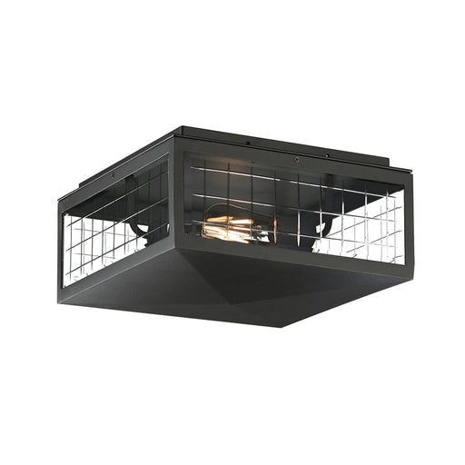 Maxim Lighting Magnus 2 Light Outdoor Deck Lantern, Black/Clear - 30690CLBK