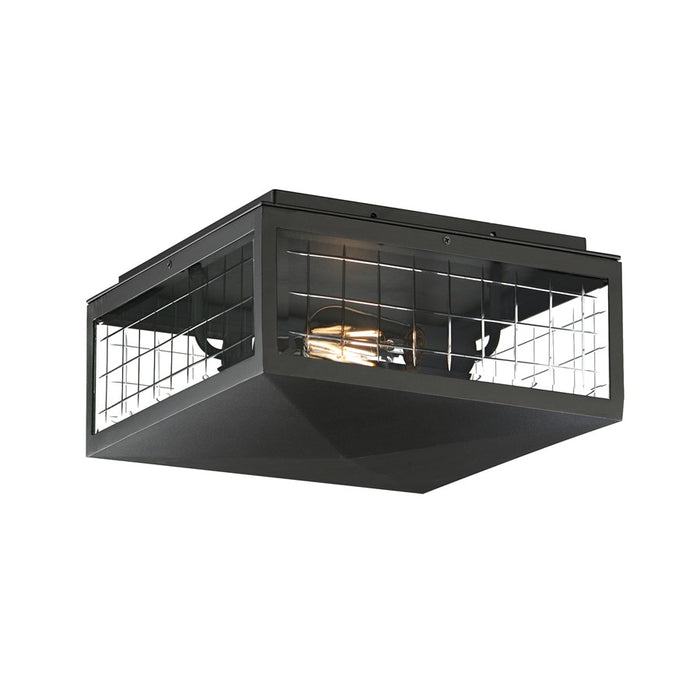 Maxim Lighting Magnus 2 Light Outdoor Deck Lantern, Black/Clear - 30690CLBK