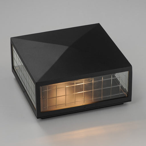 Maxim Lighting Magnus 2 Light Outdoor Deck Lantern, Black/Clear