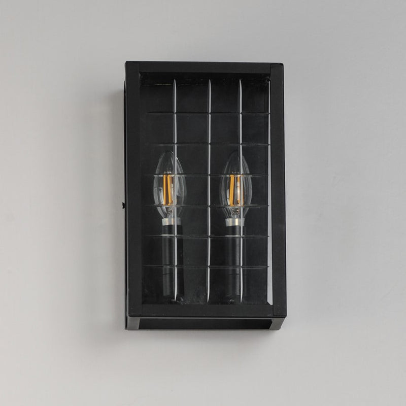 Maxim Lighting Magnus 2 Light 11" Outdoor Wall Mount, Black/Clear
