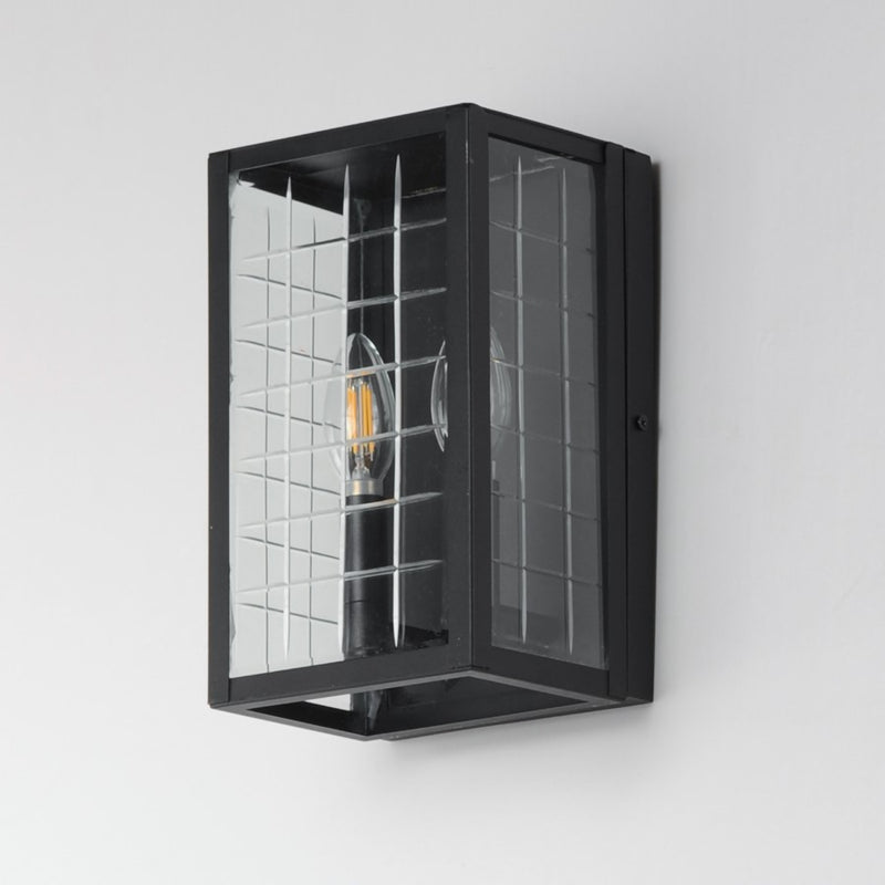 Maxim Lighting Magnus 2 Light 11" Outdoor Wall Mount, Black/Clear