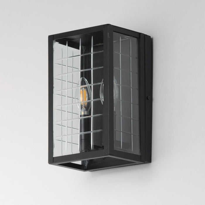 Maxim Lighting Magnus 2 Light 11" Outdoor Wall Mount, Black/Clear