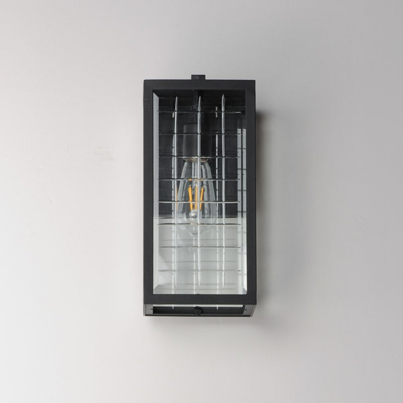 Maxim Lighting Magnus 1 Light Outdoor Wall Mount, Black/Clear