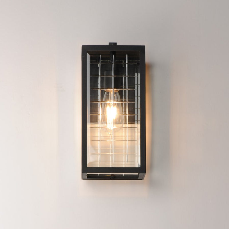 Maxim Lighting Magnus 1 Light Outdoor Wall Mount, Black/Clear