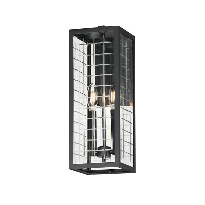Maxim Lighting Magnus 2 Light 17" Outdoor Wall Mount, Black/Clear - 30693CLBK