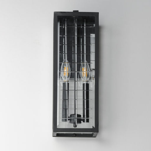 Maxim Lighting Magnus 2 Light 17" Outdoor Wall Mount, Black/Clear