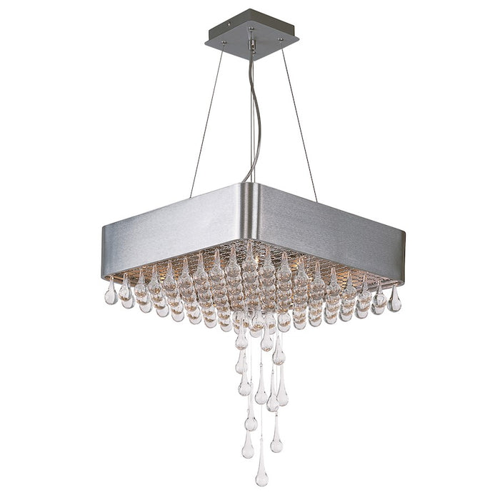 Maxim Lighting Drops 9 Light Pendant, Brushed Aluminum/Clear - 30724CLAL