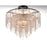 Maxim Lighting Glacier 9-Light Flush Mount, White/Polished Chrome