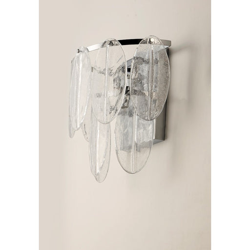 Maxim Lighting Glacier 3-Light Wall Sconce, White/Polished Chrome