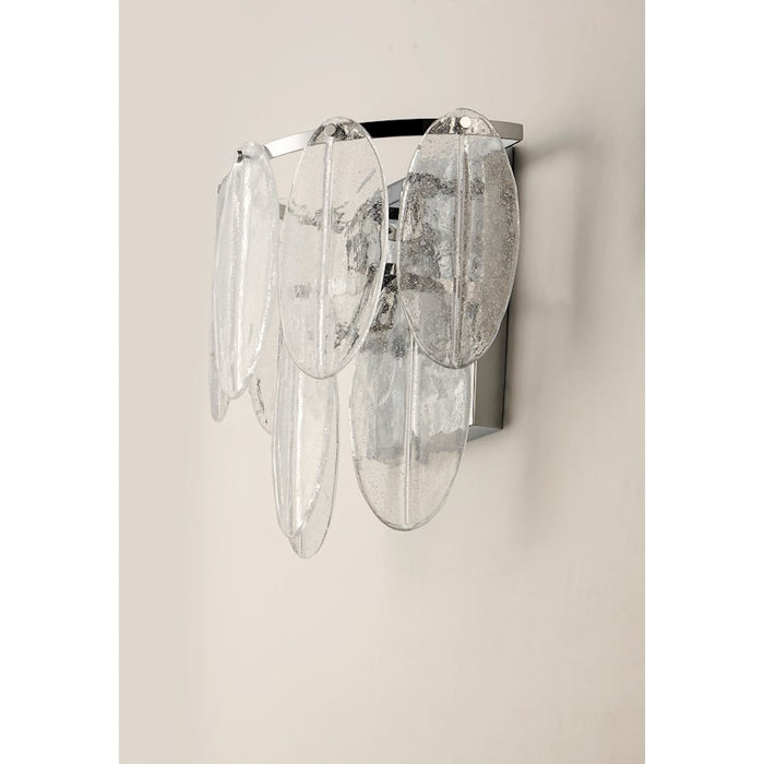 Maxim Lighting Glacier 3-Light Wall Sconce, White/Polished Chrome