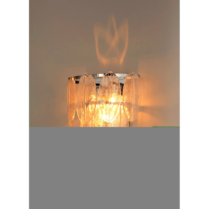 Maxim Lighting Glacier 3-Light Wall Sconce, White/Polished Chrome