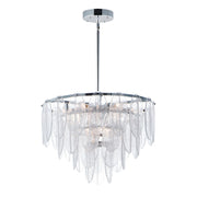Maxim Lighting Glacier 9-Light Chandelier in White/Polished Chrome