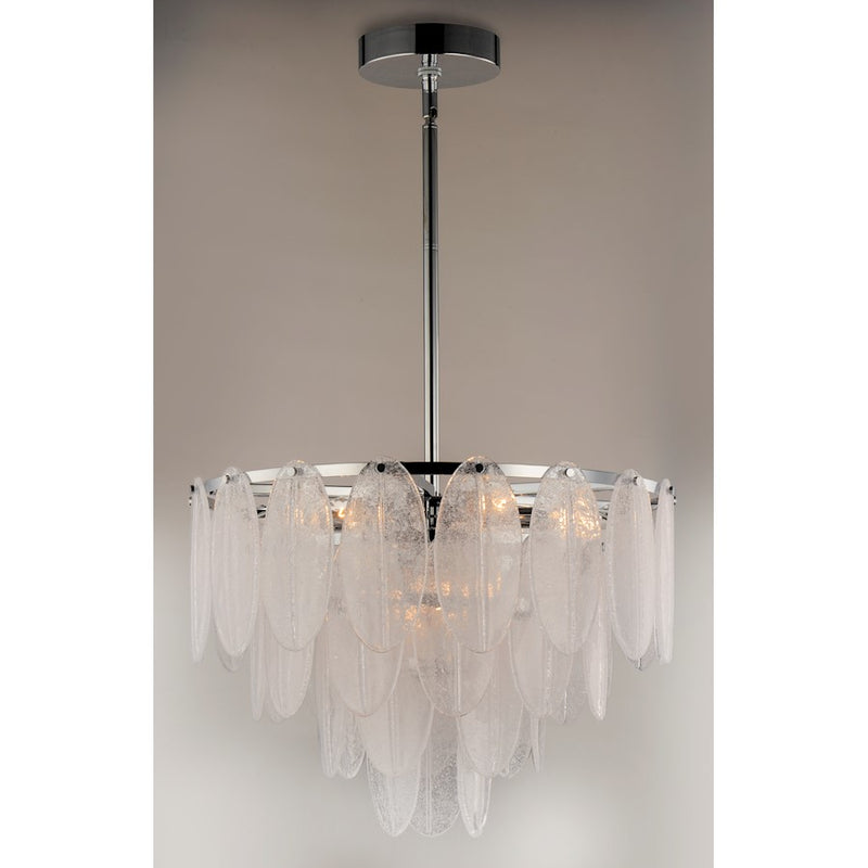 Maxim Lighting Glacier 9-Light Chandelier in White/Polished Chrome