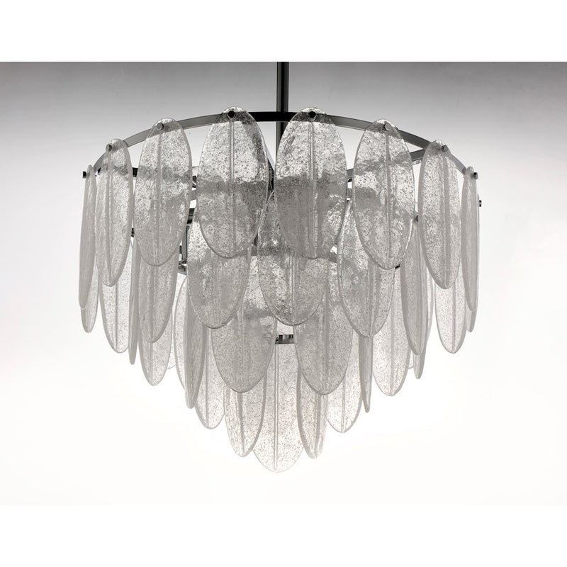 Maxim Lighting Glacier 9-Light Chandelier in White/Polished Chrome