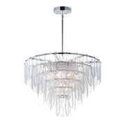 Maxim Lighting Glacier 19-Light Chandelier in White/Polished Chrome