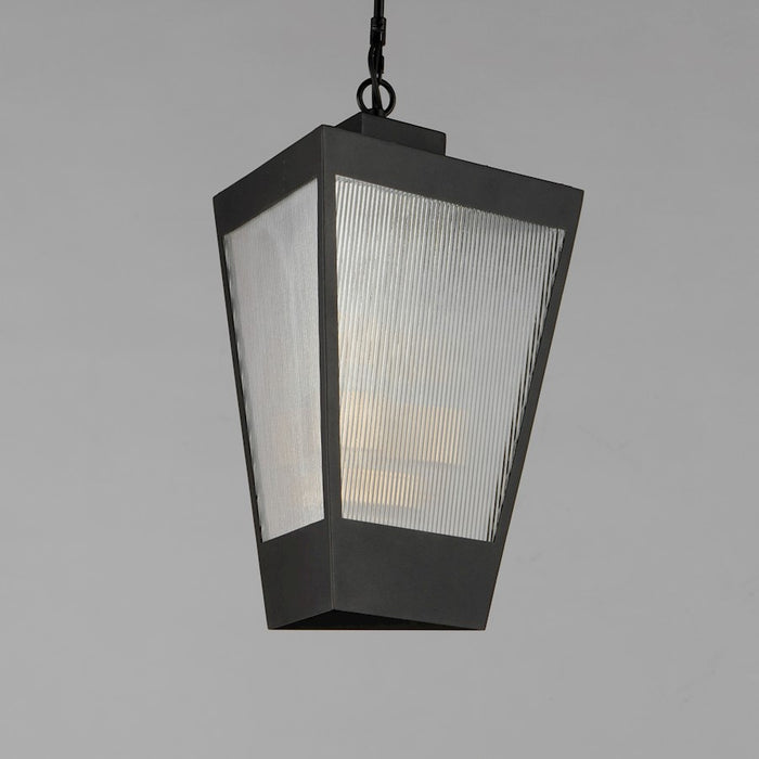 Maxim Triform 3Lt 14" LED Outdoor Pendant, BK/Brass/Ribbed