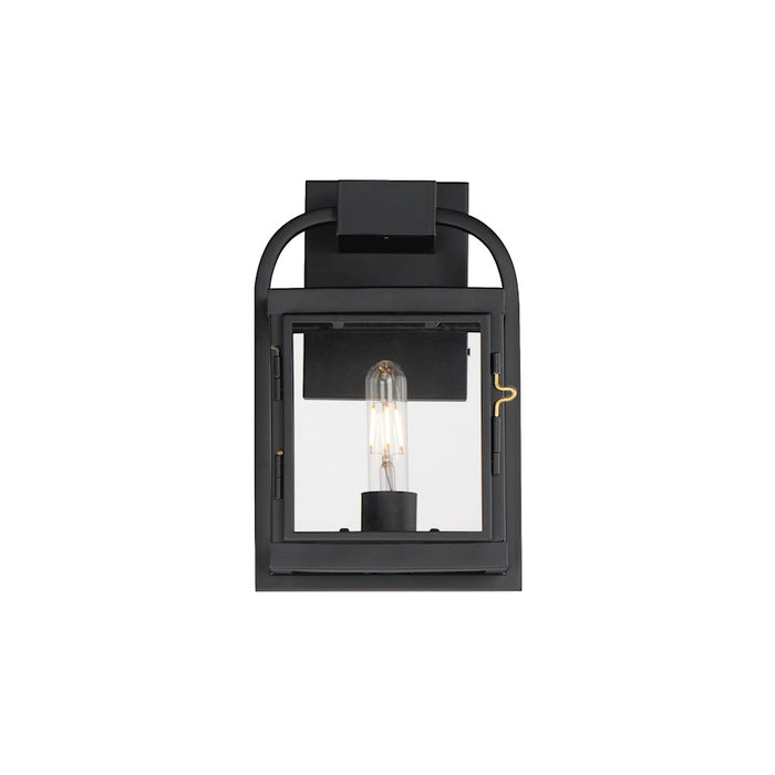 Maxim Lighting Bonham 1 Light Small Outdoor Wall Sconce, Black/Clear - 30801CLBK