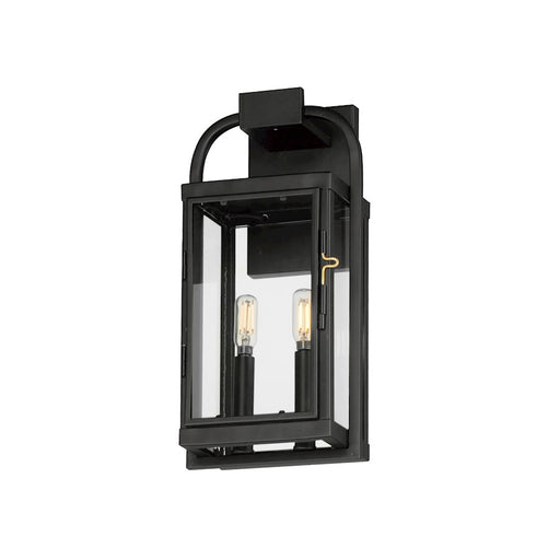 Maxim Lighting Bonham 2 Light Outdoor Wall Sconce, Black/Clear - 30802CLBK