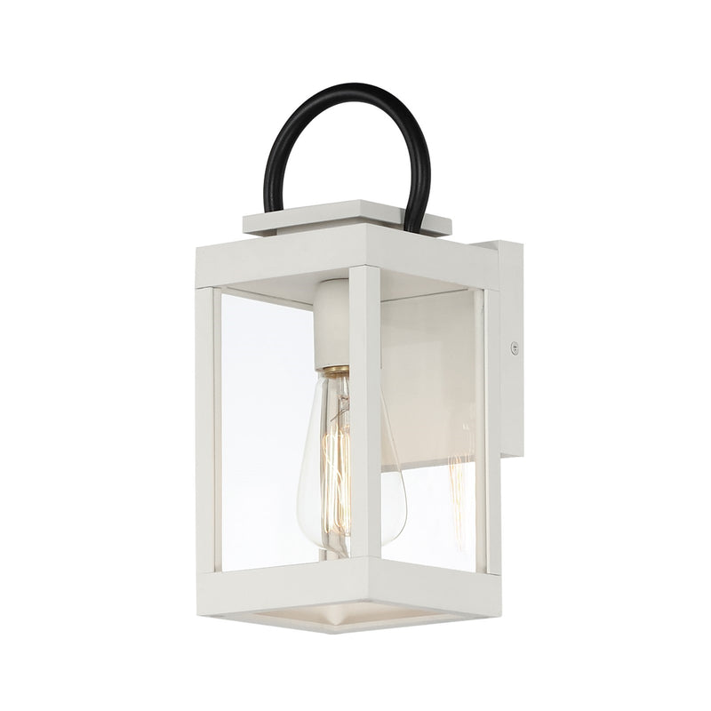 Maxim Nassau Vivex 1Lt 12.75" Outdoor Wall Mt, Wht/Blk/Clr
