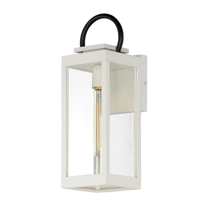 Maxim Lighting Nassau Vivex 1Lt 16" Outdoor Wall Mt, Wht/Blk/Clear - 30914CLWTBK