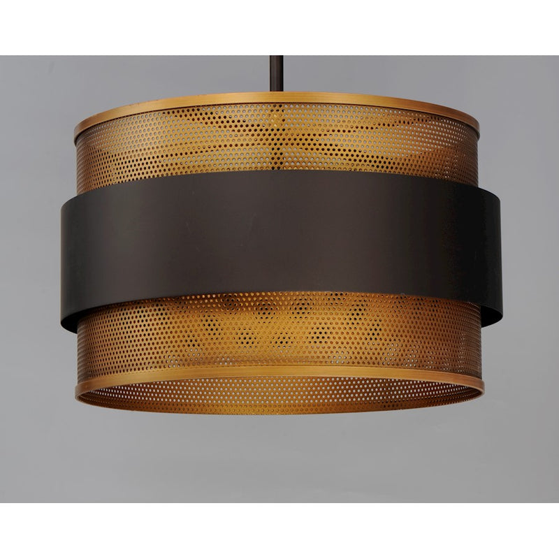 Maxim Lighting Caspian Pendant, Oil Rubbed Bronze/Antique Brass