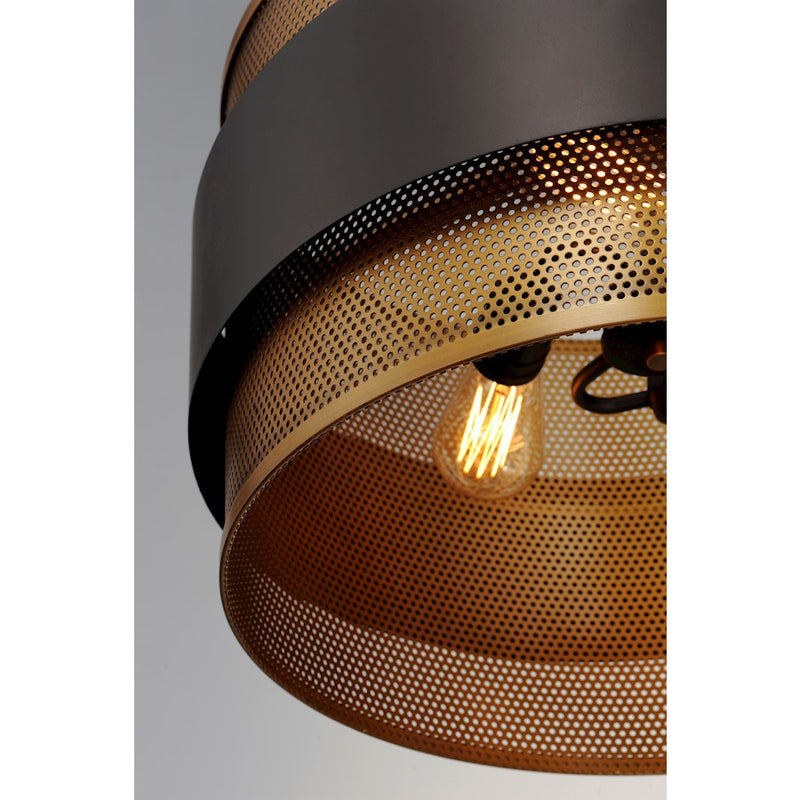 Maxim Lighting Caspian Pendant, Oil Rubbed Bronze/Antique Brass